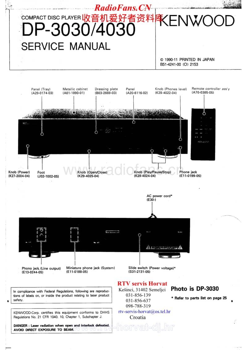 Kenwood-DP-3030-Service-Manual电路原理图.pdf_第1页