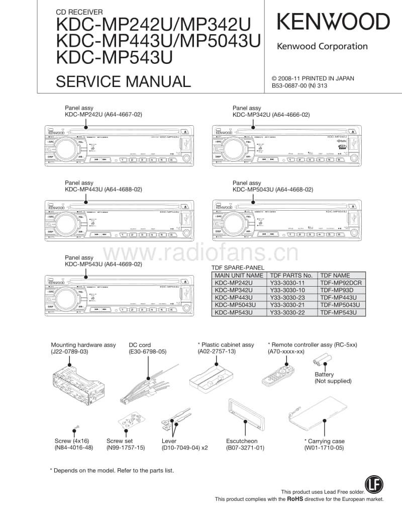 Kenwood-KDCMP-242-U-Service-Manual电路原理图.pdf_第1页