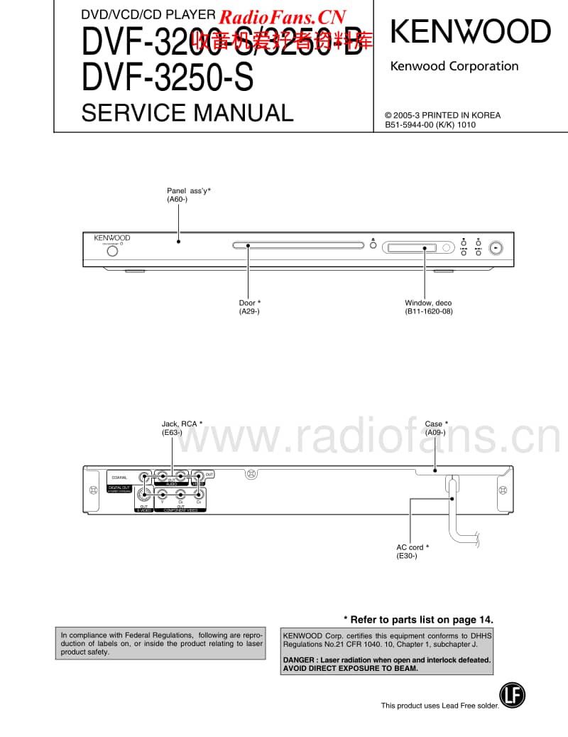 Kenwood-DVF-3250-B-Service-Manual电路原理图.pdf_第1页