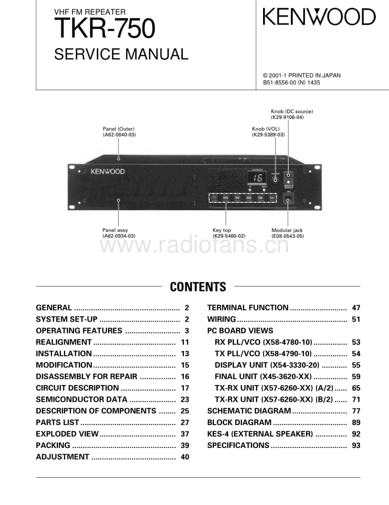 Kenwood-TKR-750-Service-Manual电路原理图.pdf_第1页