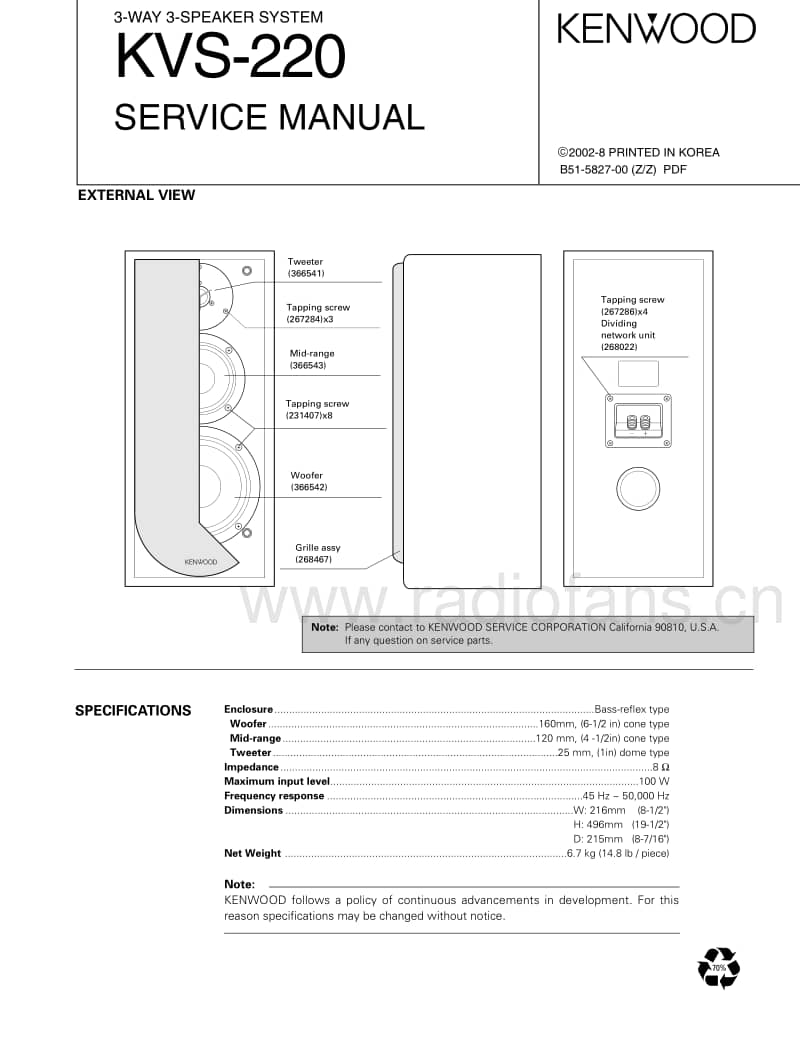 Kenwood-KVS-220-Service-Manual电路原理图.pdf_第1页