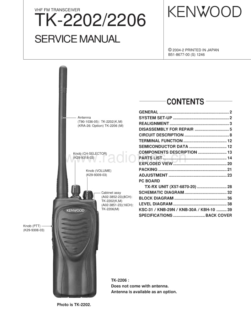 Kenwood-TK-2202-Service-Manual电路原理图.pdf_第1页