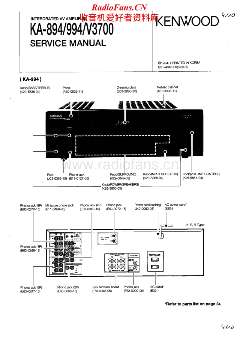 Kenwood-KA-994-Service-Manual电路原理图.pdf_第1页