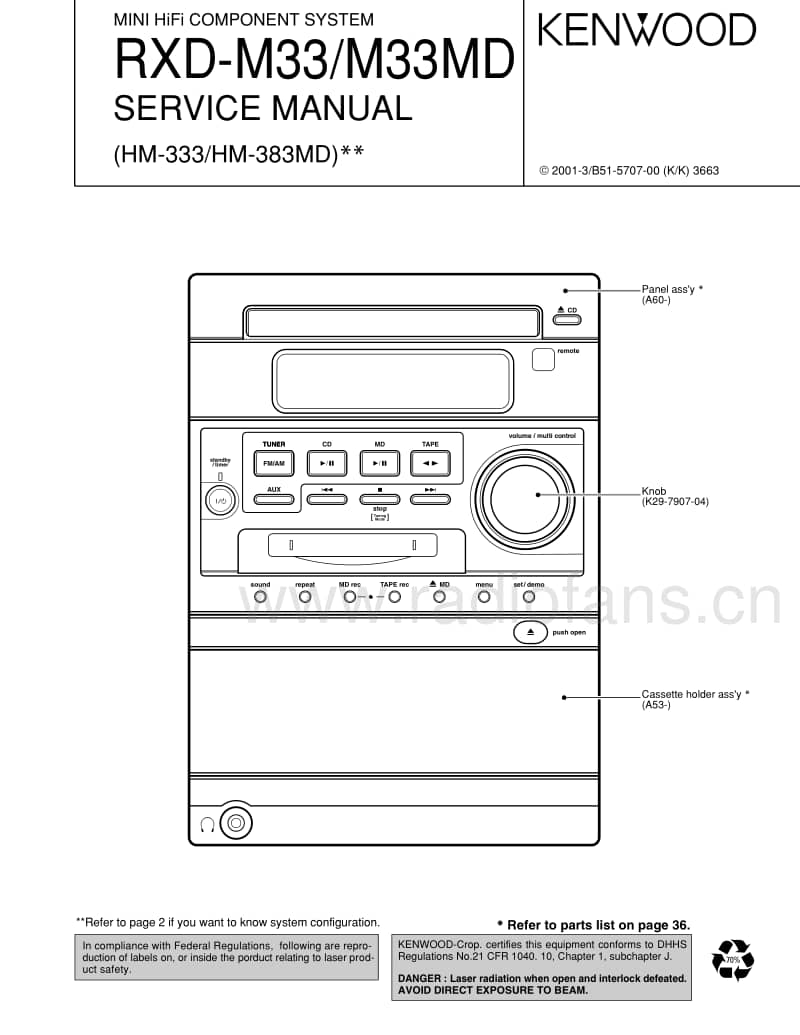 Kenwood-RXDM-33-Service-Manual电路原理图.pdf_第1页