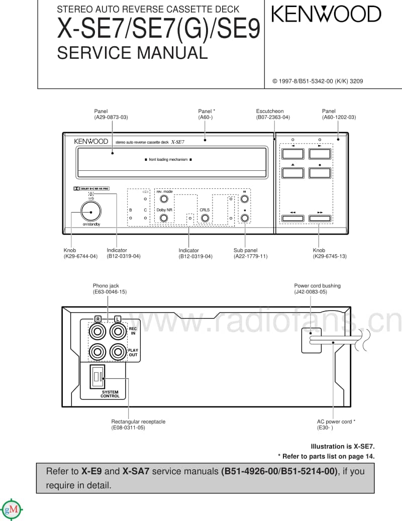 Kenwood-XSE-7-Service-Manual电路原理图.pdf_第1页