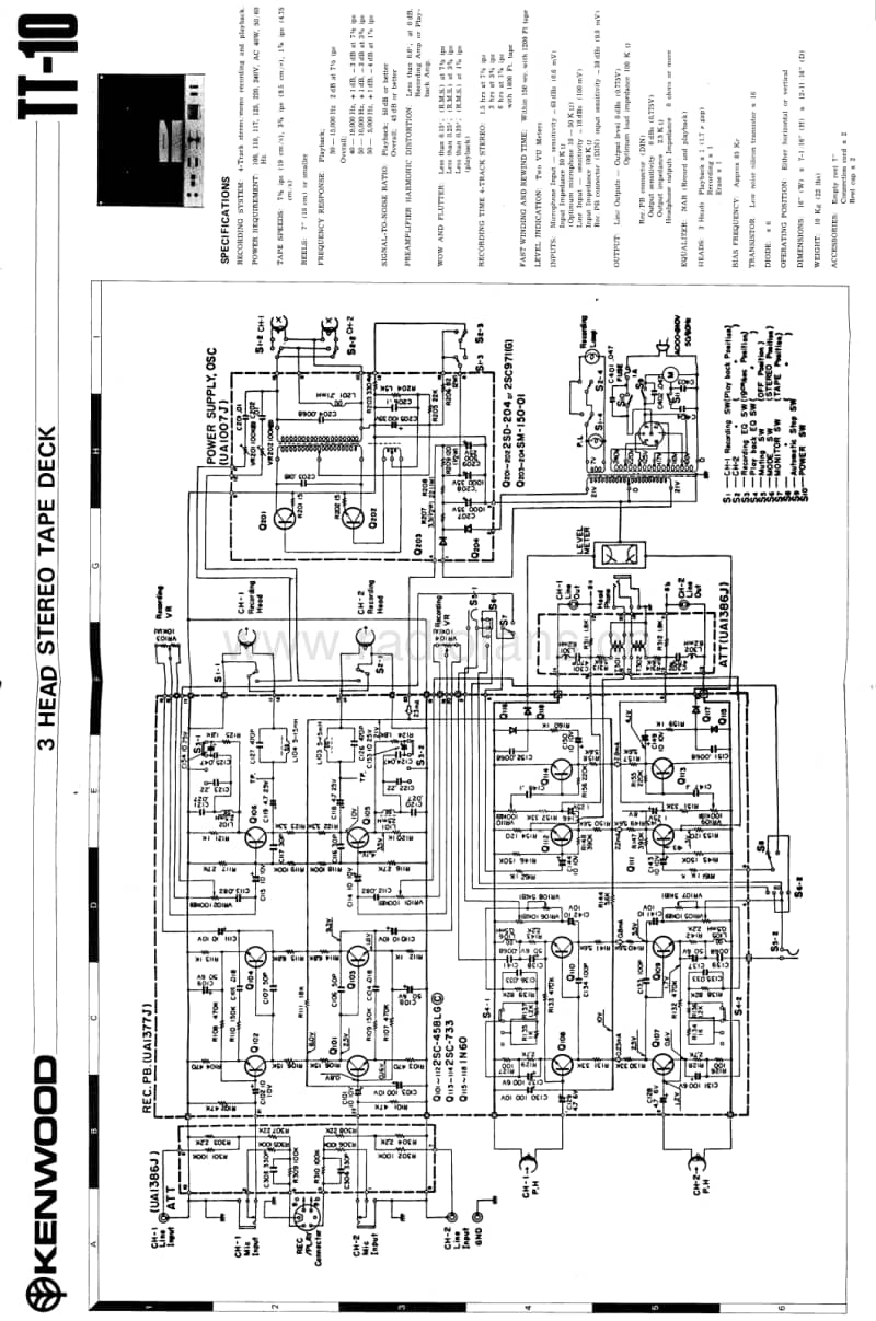 Kenwood-TT-10-Service-Manual电路原理图.pdf_第1页