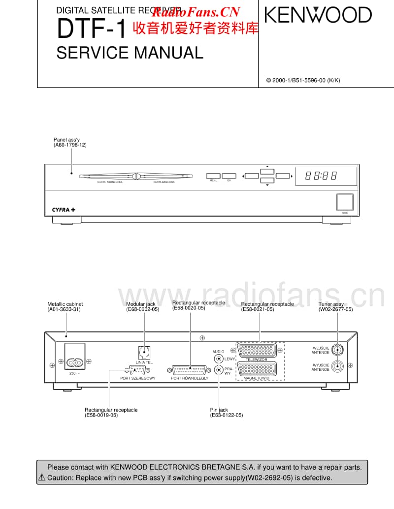 Kenwood-DTF-1-Service-Manual电路原理图.pdf_第1页