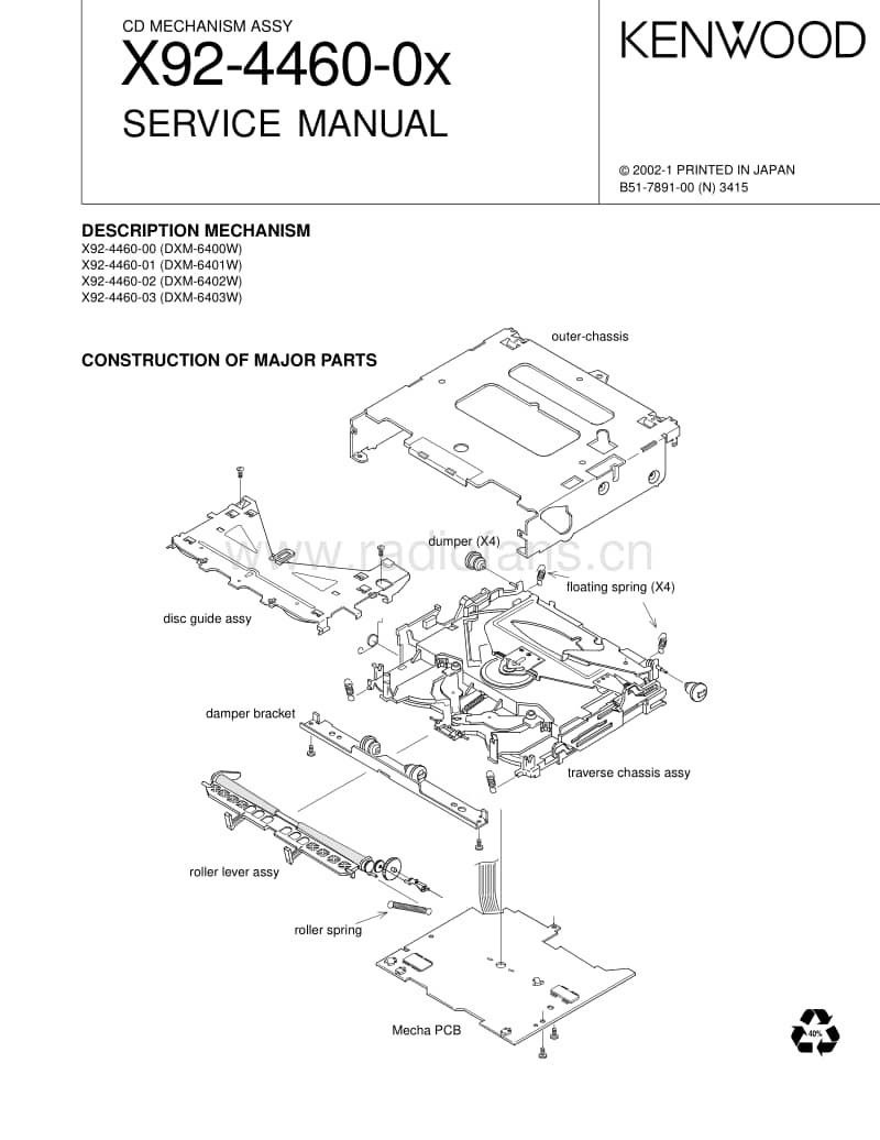 Kenwood-X-92-4460-00-Service-Manual电路原理图.pdf_第1页