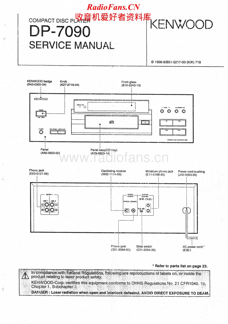 Kenwood-DP-7090-Service-Manual电路原理图.pdf_第1页