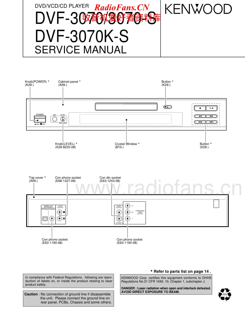 Kenwood-DVF-3070-Service-Manual电路原理图.pdf_第1页