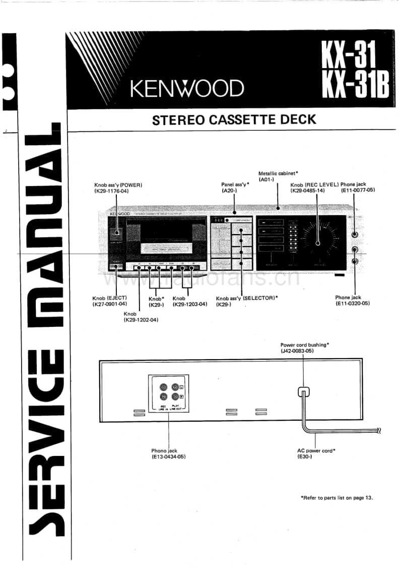 Kenwood-KX-31-B-Service-Manual电路原理图.pdf_第1页