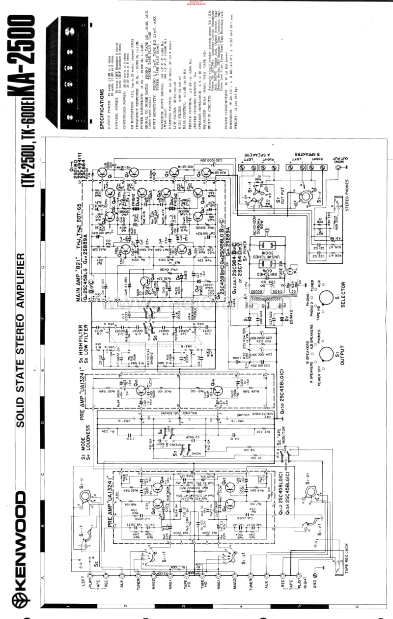 Kenwood-KA-2500-Schematic电路原理图.pdf_第1页