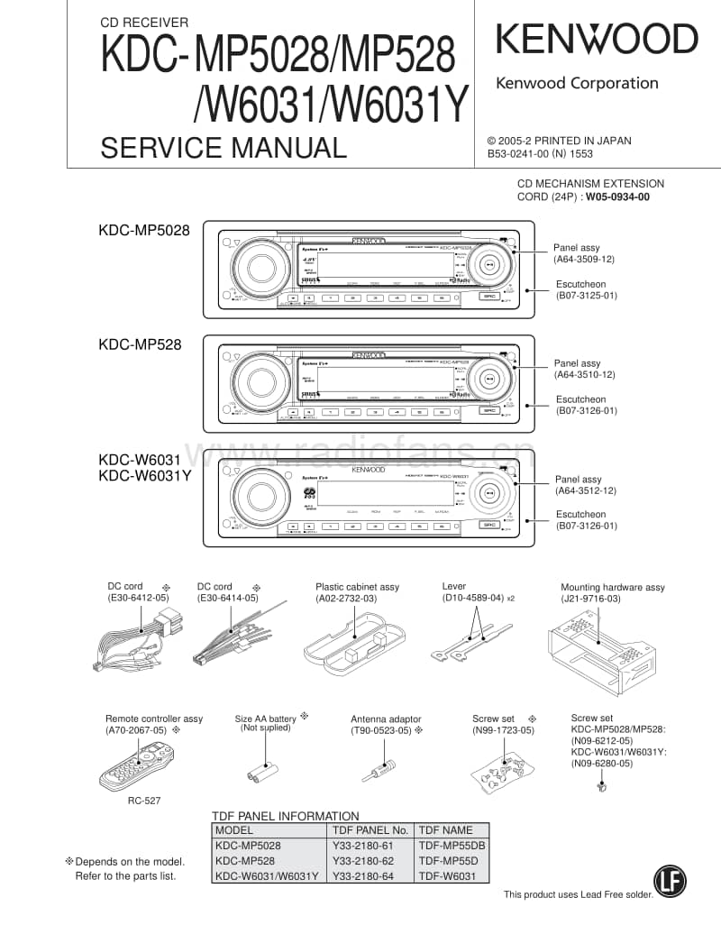 Kenwood-KDCMP-528-Service-Manual电路原理图.pdf_第1页