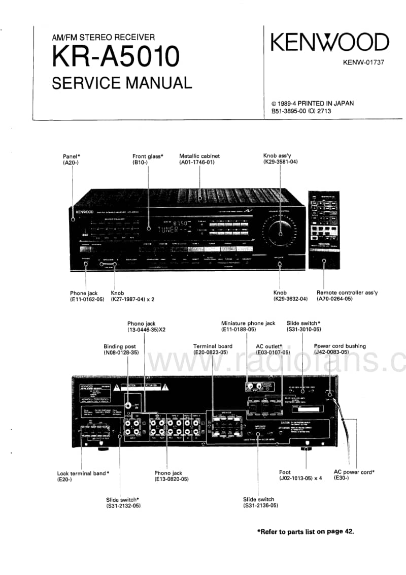 Kenwood-KRA-5010-Service-Manual电路原理图.pdf_第1页