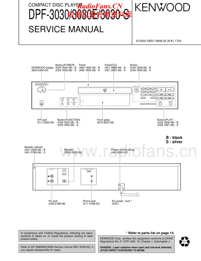 Kenwood-DPF-3030-Service-Manual电路原理图.pdf_第1页