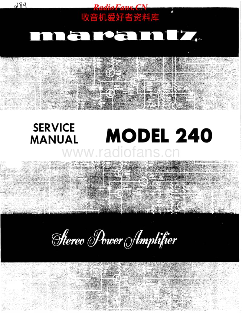 Marantz-240-Service-Manual电路原理图.pdf_第1页