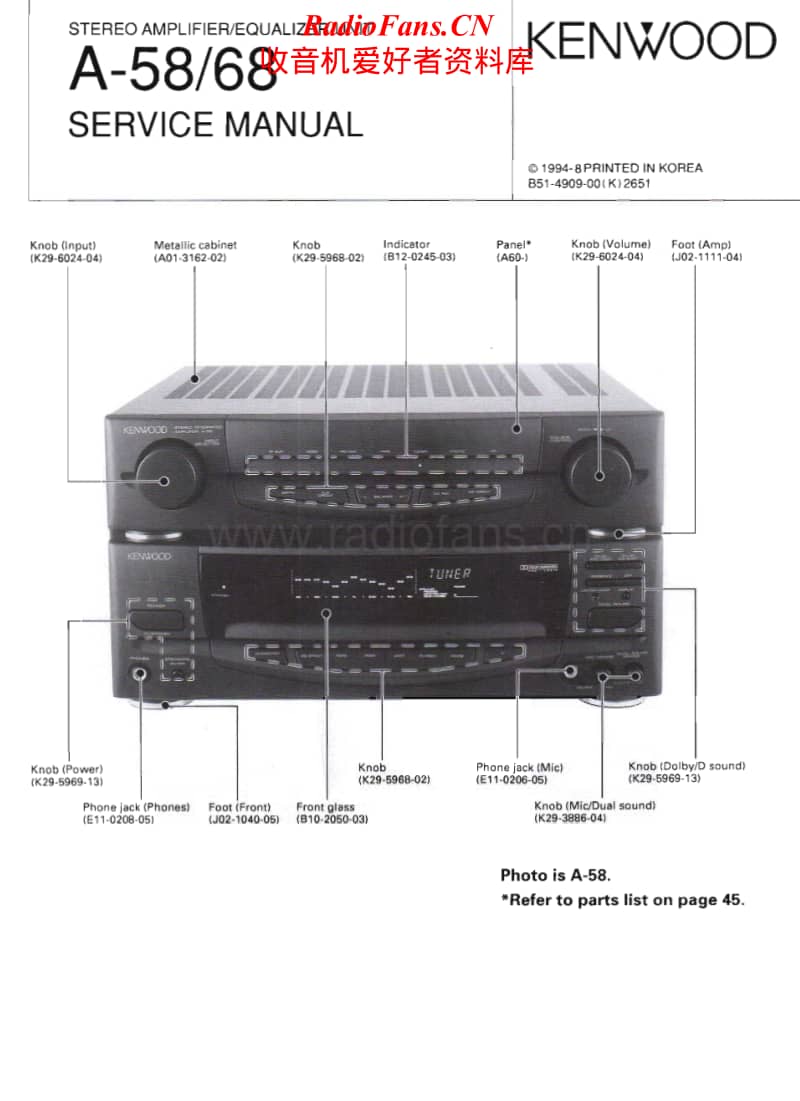 Kenwood-A-58-Service-Manual电路原理图.pdf_第1页