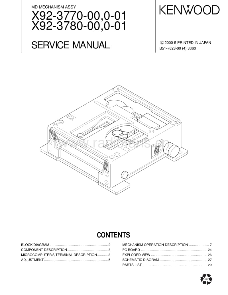 Kenwood-X-92-3780-00-Service-Manual电路原理图.pdf_第1页