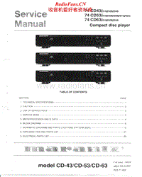 Marantz-CD-43-53-63-Service-Manual电路原理图.pdf
