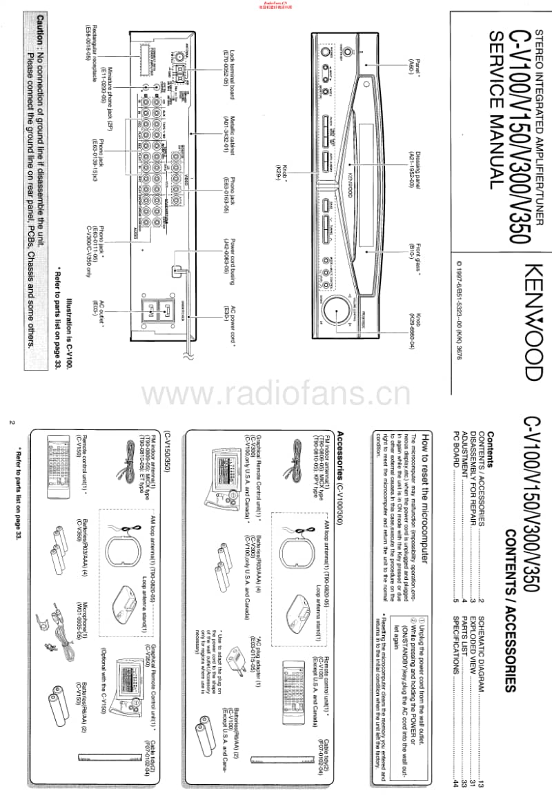 Kenwood-CV-300-HU-Service-Manual电路原理图.pdf_第1页