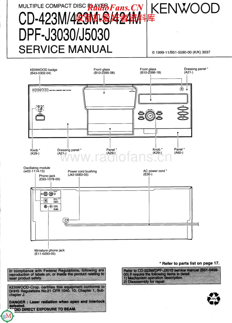 Kenwood-CD-423-M-Service-Manual电路原理图.pdf_第1页