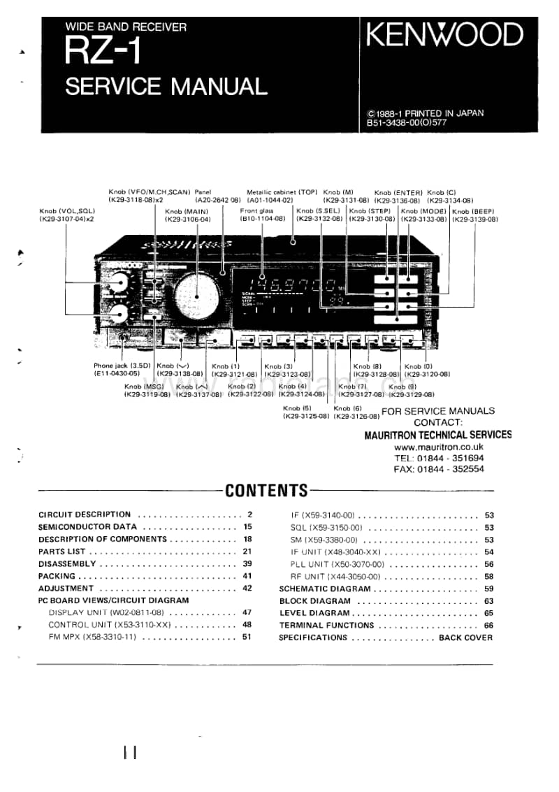 Kenwood-RZ-1-Service-Manual电路原理图.pdf_第1页