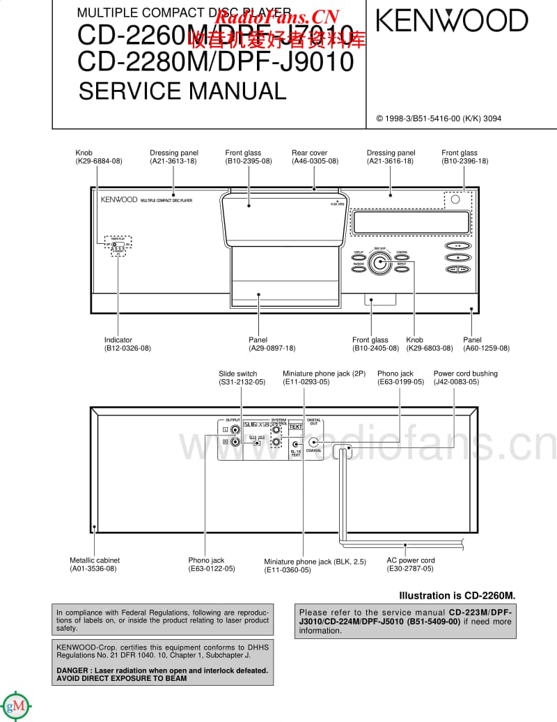 Kenwood-DPFJ-9010-Service-Manual(1)电路原理图.pdf_第1页