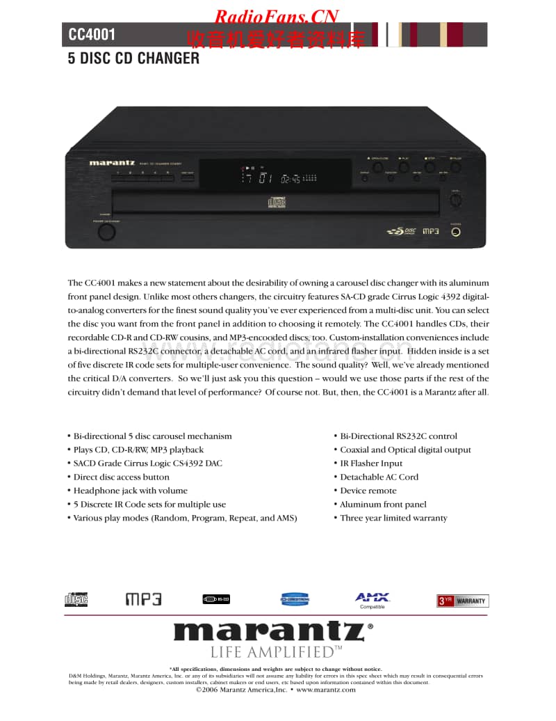 Marantz-CC-4001-Brochure电路原理图.pdf_第1页