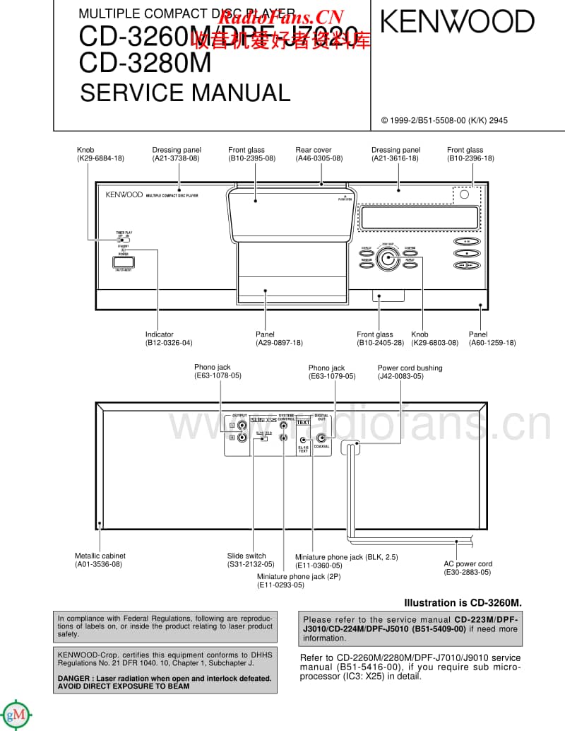 Kenwood-CD-3260-M-Service-Manual电路原理图.pdf_第1页