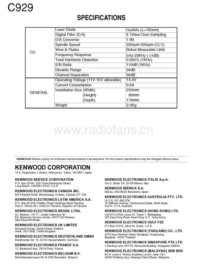 Kenwood-KDCC-929-Service-Manual电路原理图.pdf_第2页