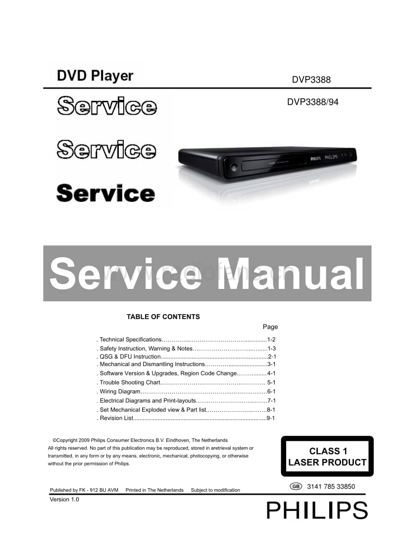 Philips-DVP-3388-Service-Manual电路原理图.pdf_第1页