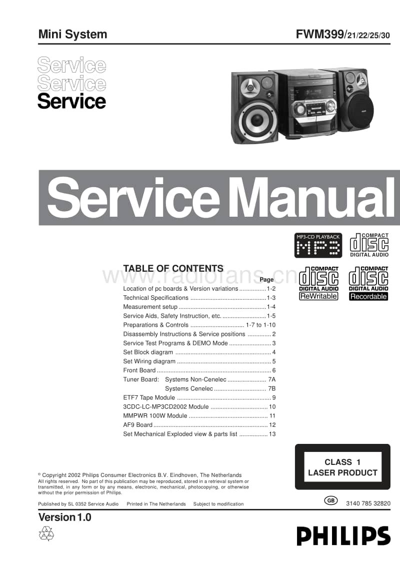 Philips-FWM-399-Service-Manual电路原理图.pdf_第1页