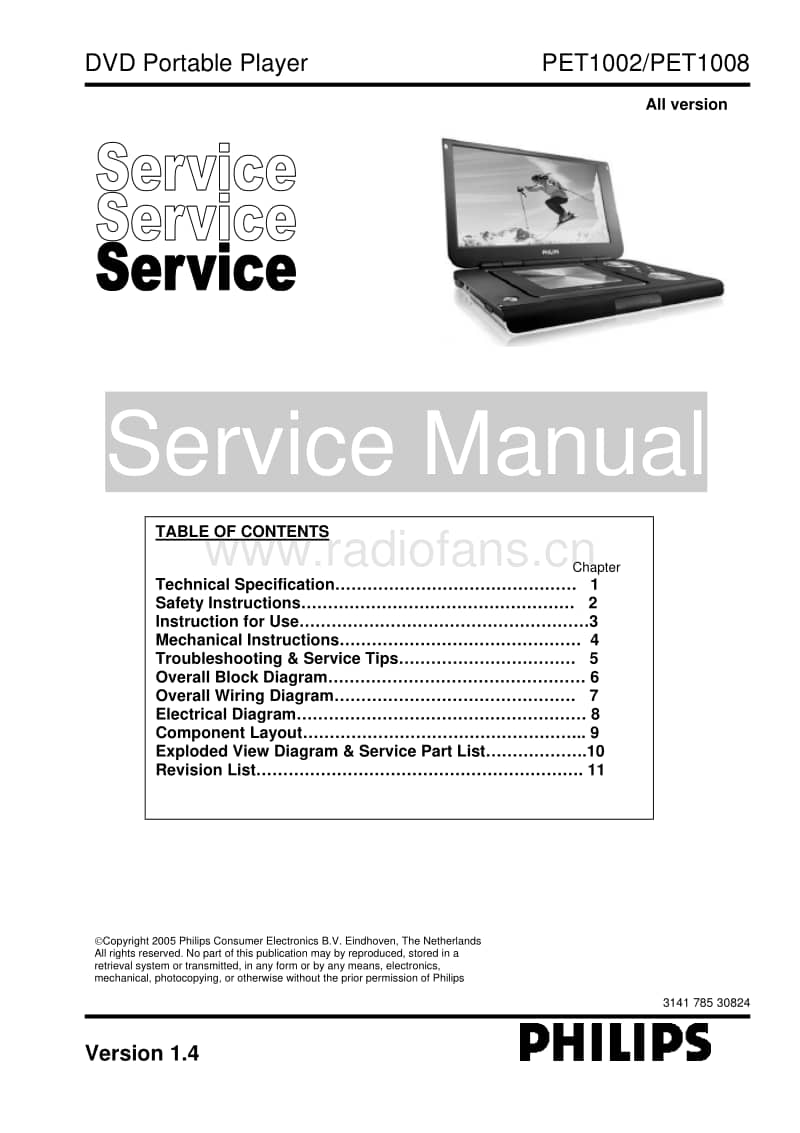 Philips-PET-1008-Service-Manual电路原理图.pdf_第1页