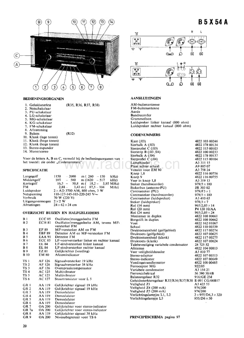 Philips-B-5-X-54-A-Service-Manual电路原理图.pdf_第1页