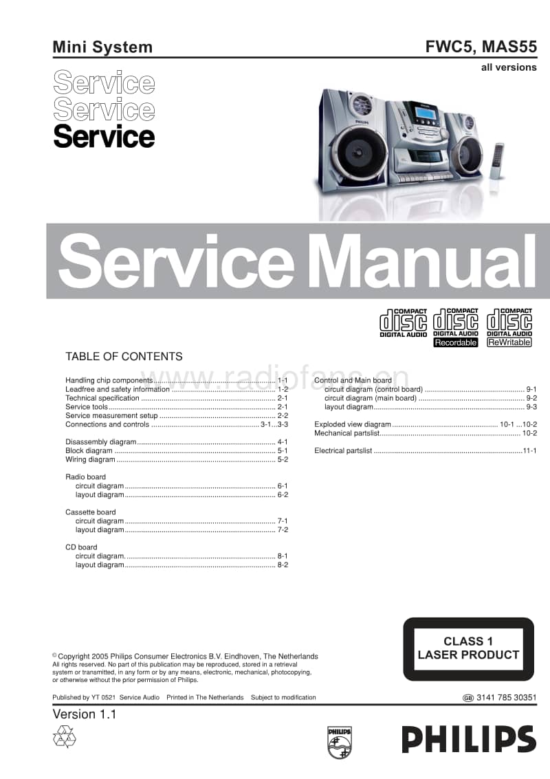 Philips-MAS-55-Service-Manual电路原理图.pdf_第1页