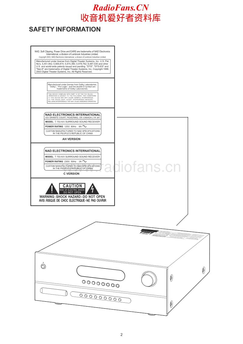 Nad-T-753-Service-Manual电路原理图.pdf_第2页