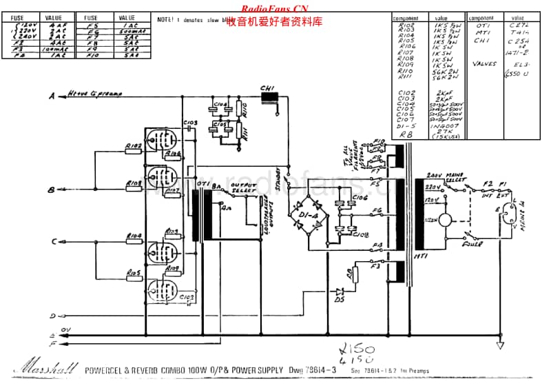 Marshall-4150-100W-Schematic电路原理图.pdf_第1页