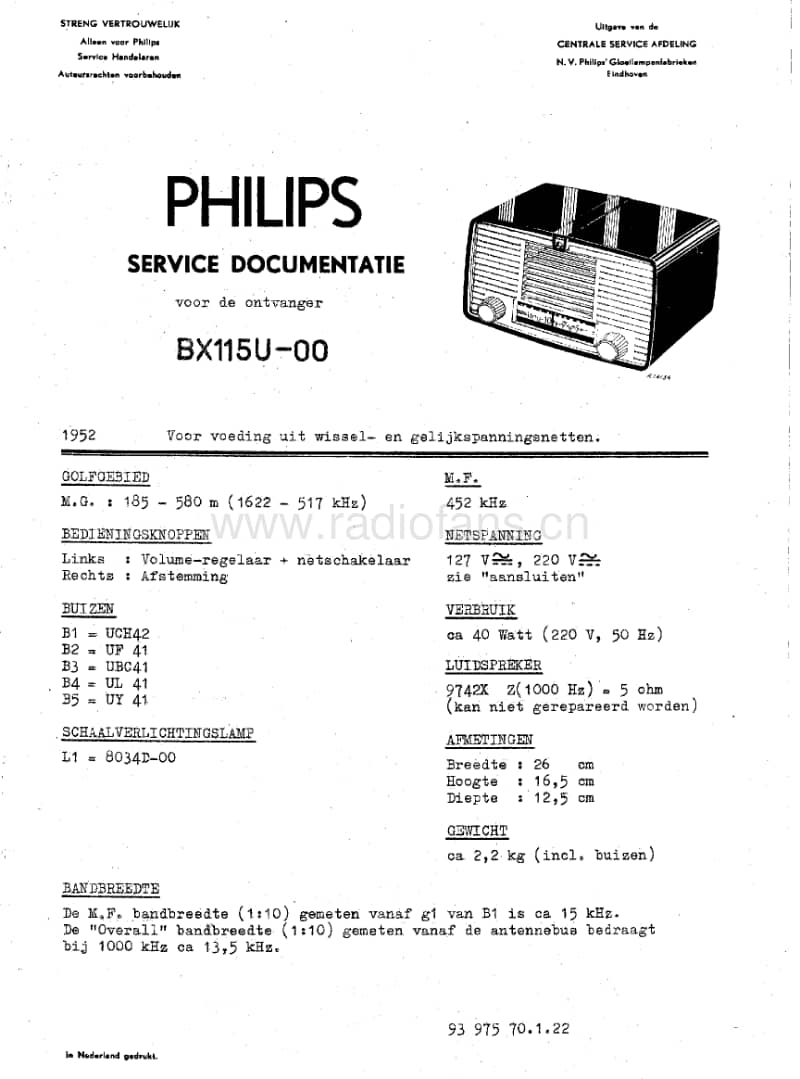 Philips-BX-115-U-Service-Manual电路原理图.pdf_第1页