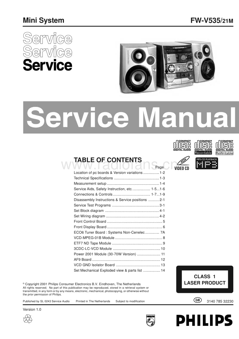 Philips-FWV-535-Service-Manual电路原理图.pdf_第1页