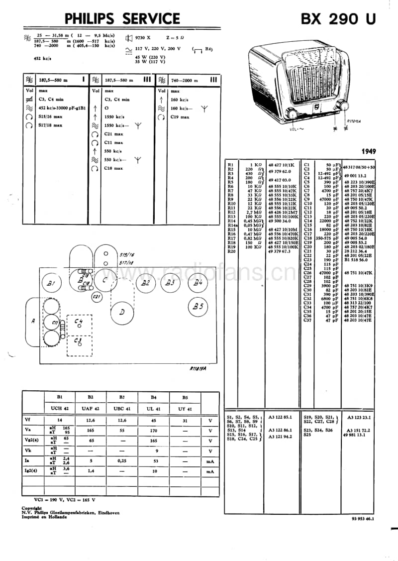 Philips-BX-290-U-Service-Manual电路原理图.pdf_第1页