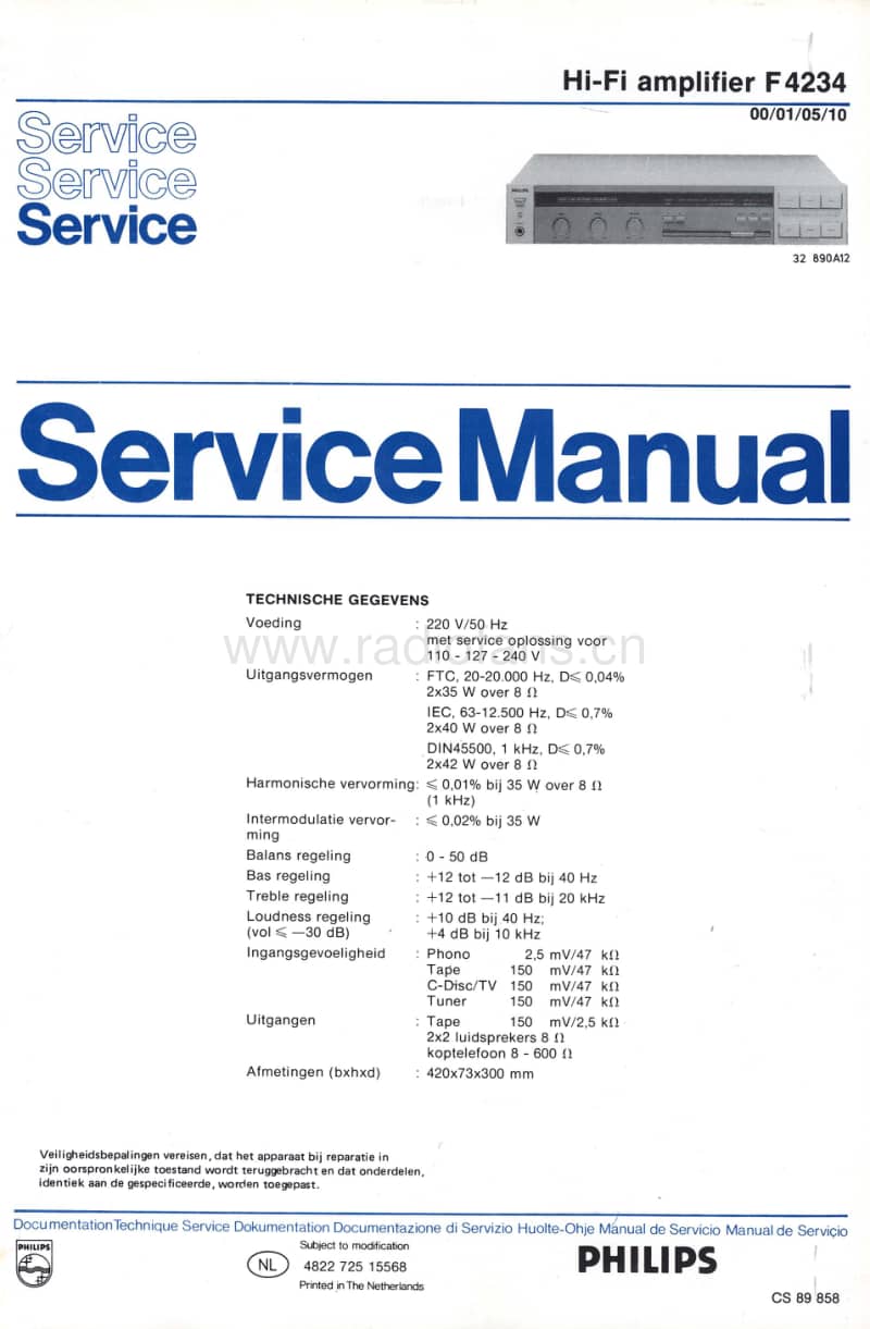 Philips-F-4234-Service-Manual电路原理图.pdf_第1页