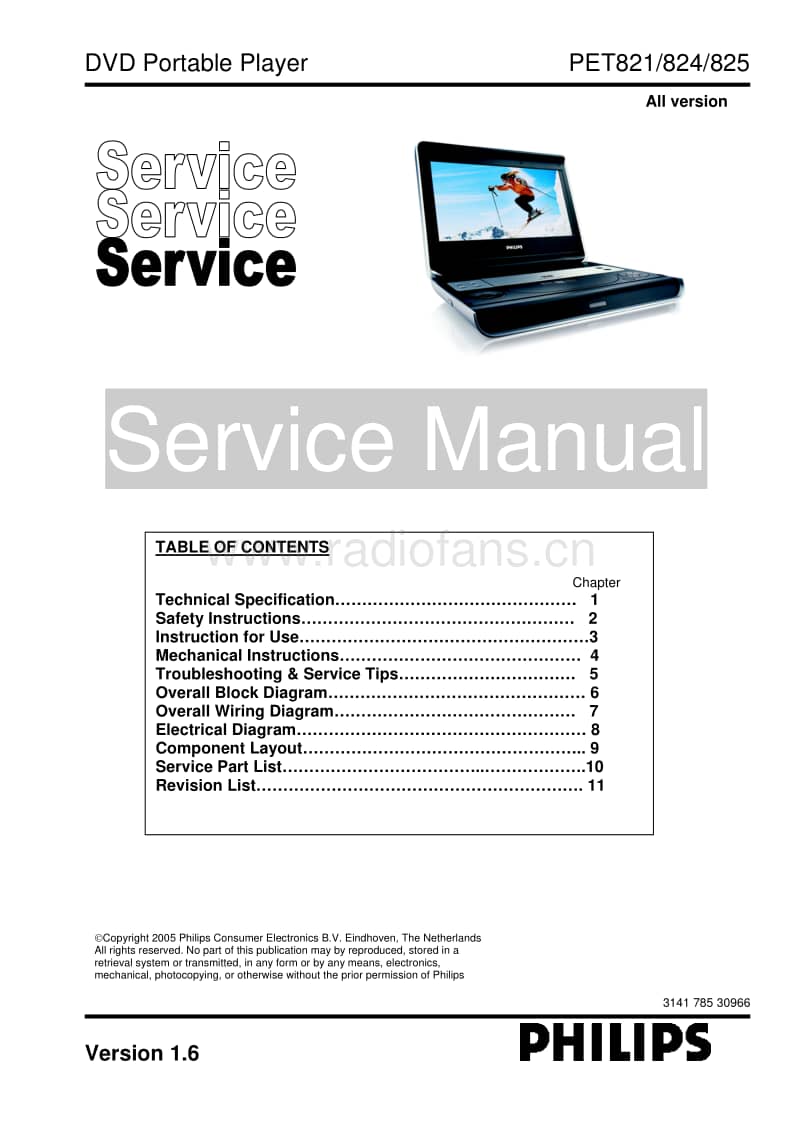 Philips-PET-825-Service-Manual电路原理图.pdf_第1页