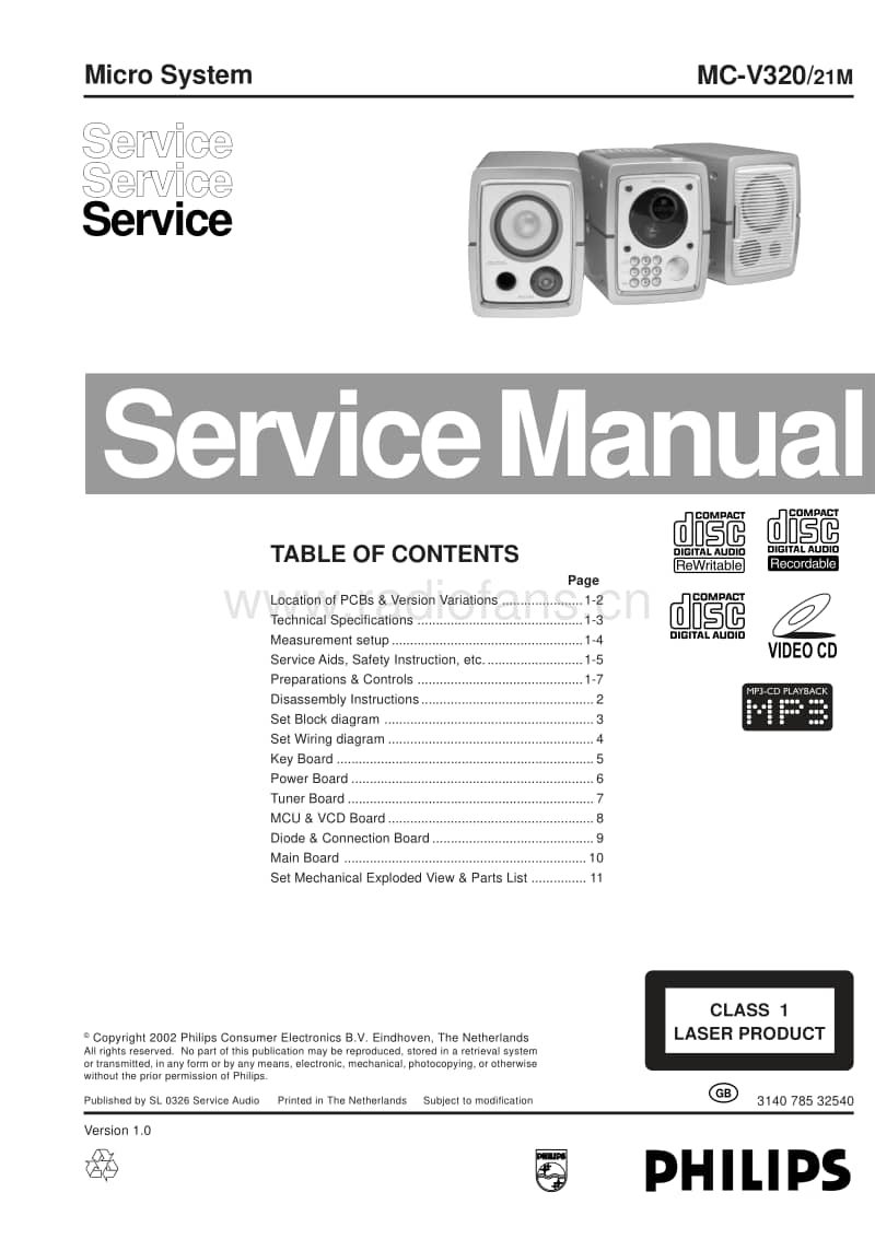 Philips-MCV-320-Service-Manual电路原理图.pdf_第1页