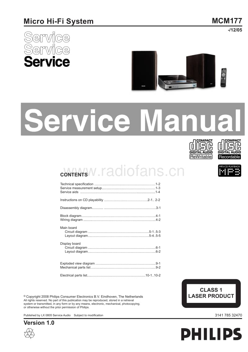 Philips-MCM-177-Service-Manual电路原理图.pdf_第1页