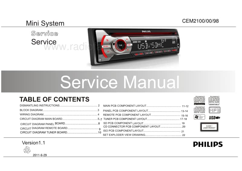 Philips-CEM-2100-X-Service-Manual电路原理图.pdf_第1页