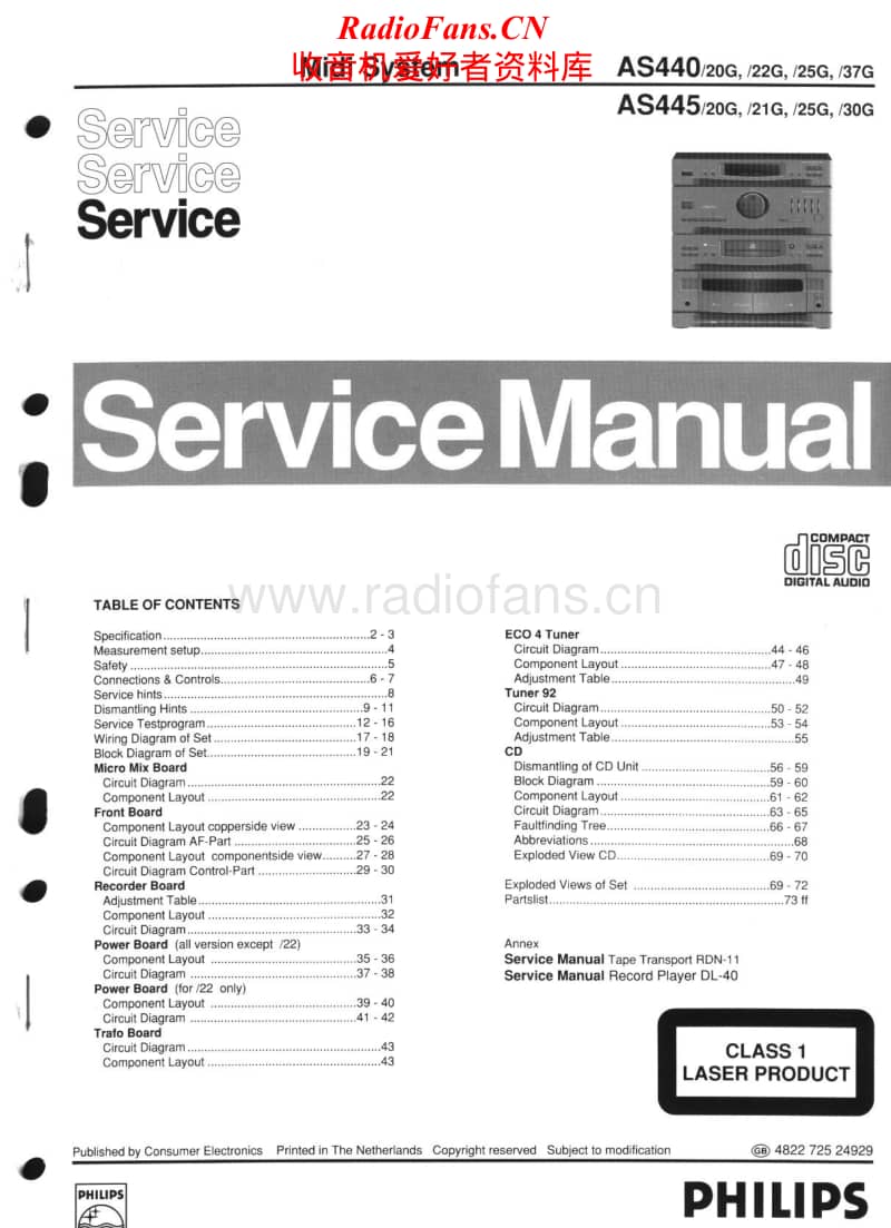 Philips-AS-440-Service-Manual电路原理图.pdf_第1页