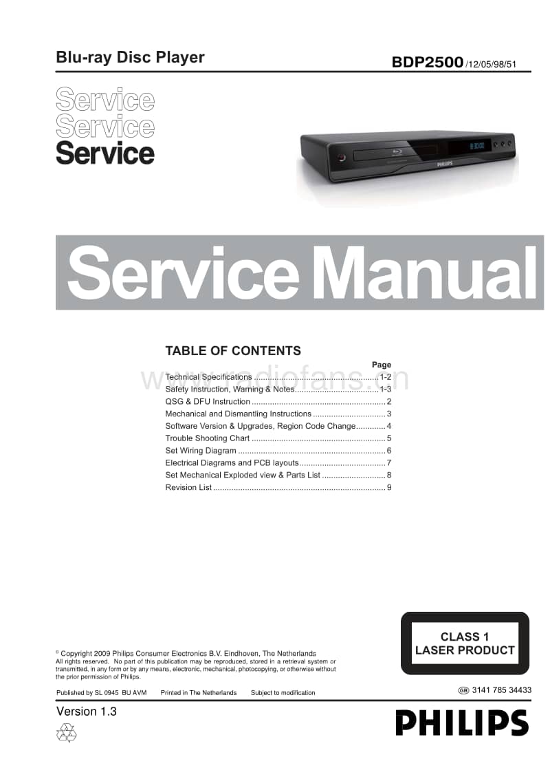 Philips-BDP-2500-Service-Manual电路原理图.pdf_第1页