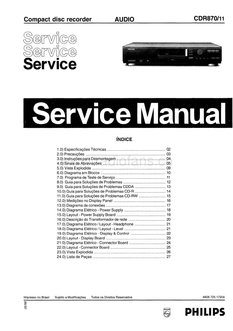 Philips-CDR-870-Service-Manual电路原理图.pdf_第1页