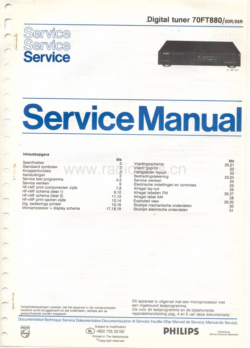 Philips-FT-880-Service-Manual电路原理图.pdf_第1页