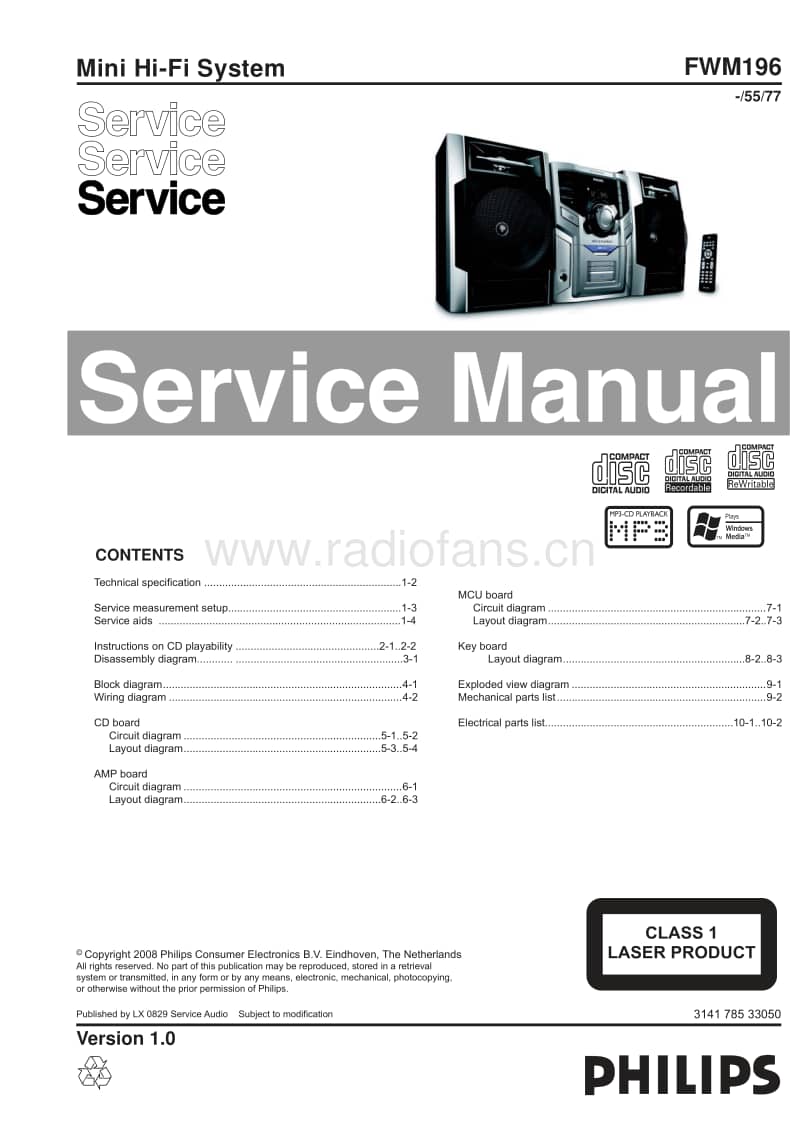 Philips-FWM-196-Service-Manual电路原理图.pdf_第1页